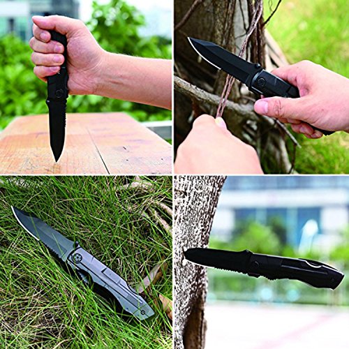 GETUHAND Multitool Knife 8-in-1 Multi Purpose Tools with Folding Knife Plier,Sheath and Bit Set Kit in Durable Black Oxide Stainless Steel for Hiker, Hunter, Solid Reliable Multi Tool Pocket Knife