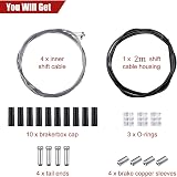 Boao 4 Pack Bike Brake Gear Shifter Cable Kit Universal Bicycle Cables view 3