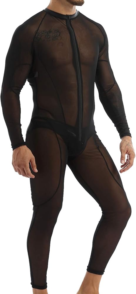 mens mesh jumpsuit