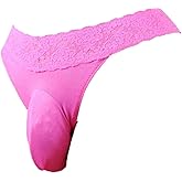 aishani Pouch Panties Men's Lace Thong Bikini Briefs Hipster Underpants V