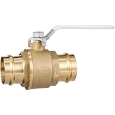 Watts Lead-Free Brass Ball Valve with Integral Press Connections 2" | 2-Piece Full Port ASTM-B88 Press Ends for K/L/M Copper Tubing 250 Psi CWP Plumbing Heating Potable Water Hard Copper Tubing