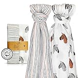 Set of Two Super Soft Muslin Swaddle Blankets,100% Cotton .By Leo star - 47