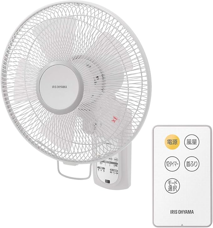 Amazon アイリスオーヤマ 扇風機 壁掛け 首振り 風量3段階 リモコン付 タイマー付 リズム風 快眠モード マイコン式 ホワイト Wfc 306 アイリスオーヤマ Iris Ohyama 壁掛扇風機 通販