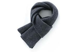 Pure wool short scarf for both men and women, winter warm soft velvet knitted neck