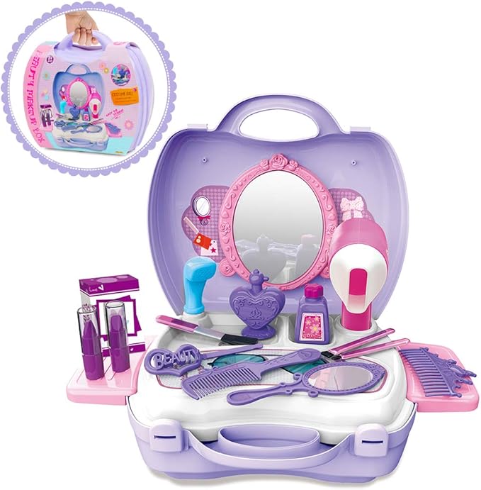 E T Kit di Bellezza Playset 21 Pezzi Trucco Set Trucchi Bambina Giochi