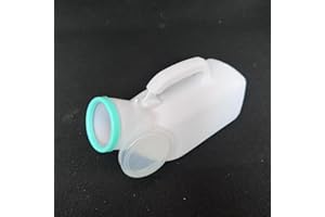 ELTONGUU Urinals for Men with Lid, 40oz/1200mL Mens Bedpan Bottle with Screw-on Lid, Spill Proof Portable Pee Bottle, Travel Urine Collection Container for Car for Car, Elderly & Incontinence