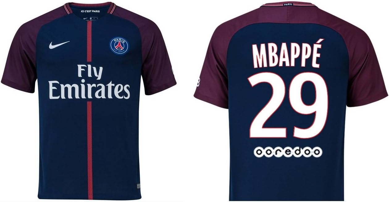 Jersey kids, Paris Saint-Germain 2017-2018 Home, Mbappé 29