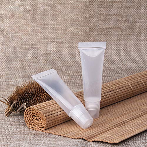 SUBANG 50 Pieces 10ml Empty Tubes Lip Empty Lip Gloss Containers with 2 Pieces 20ml Plastic Syringe Dispensing for DIY Lip Gloss Balm Cosmetic