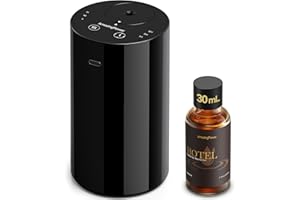 Waterless Essential Oil Diffuser Starter Kit with 30mL Hotel Fragrance Oil Inspired by Ritz-C., Battery Operated Mini Scent D