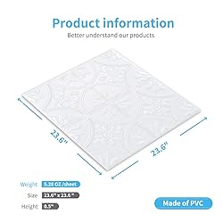 Art3d Drop Ceiling Tiles 2x2, Glue-up Ceiling