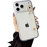 siduater Strap Holder Case for 6.3“ iPhone 17 Pro with Kickstand, Wrist Strap Band Soft Clear Shockproof Protective Cover, Adjustable Handle Grip Loop for iPhone 17 Pro 6.3 Inch 2025, Crystal Clear