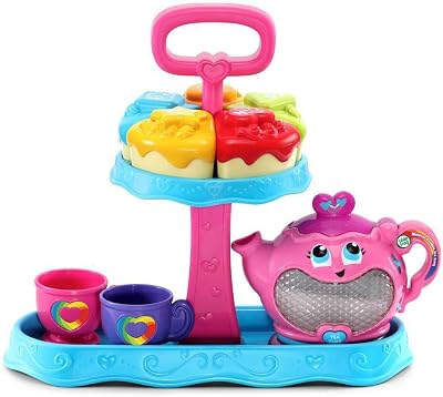 LeapFrog Musical Rainbow Tea Set Learning Toy 80 Songs Lights Shape Sorter