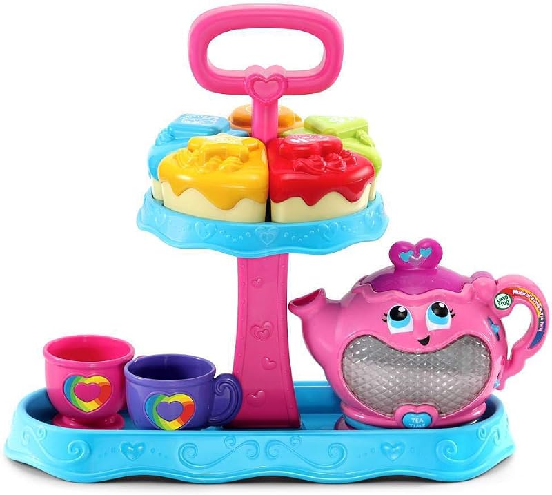 LeapFrog Musical Rainbow Tea Set Learning Toy 80 Songs Lights Shape Sorter