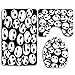 Jack Skellington Pattern Toilet Seat Cover Bath Mat Lid Cover,3pcs/Set Rugs