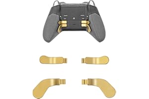Mcbazel Xbox Controller Metal Stainless Steel Trigger Paddles - Replacement Parts Accessories Kit for Elite/Elite 2 Controller - 4 Pcs (Gold)
