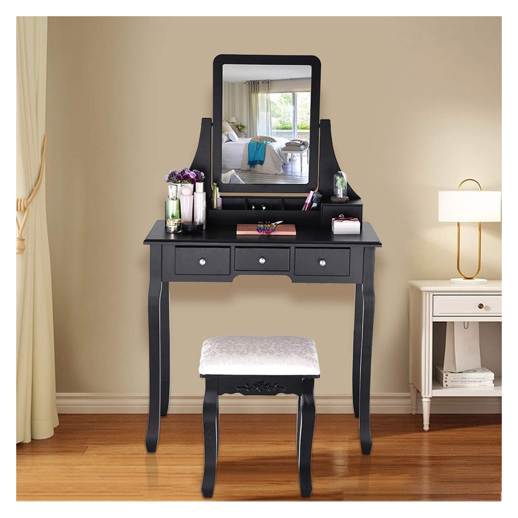 Best Vanity Makeup Table Set With Drawers 40 In.L Or More