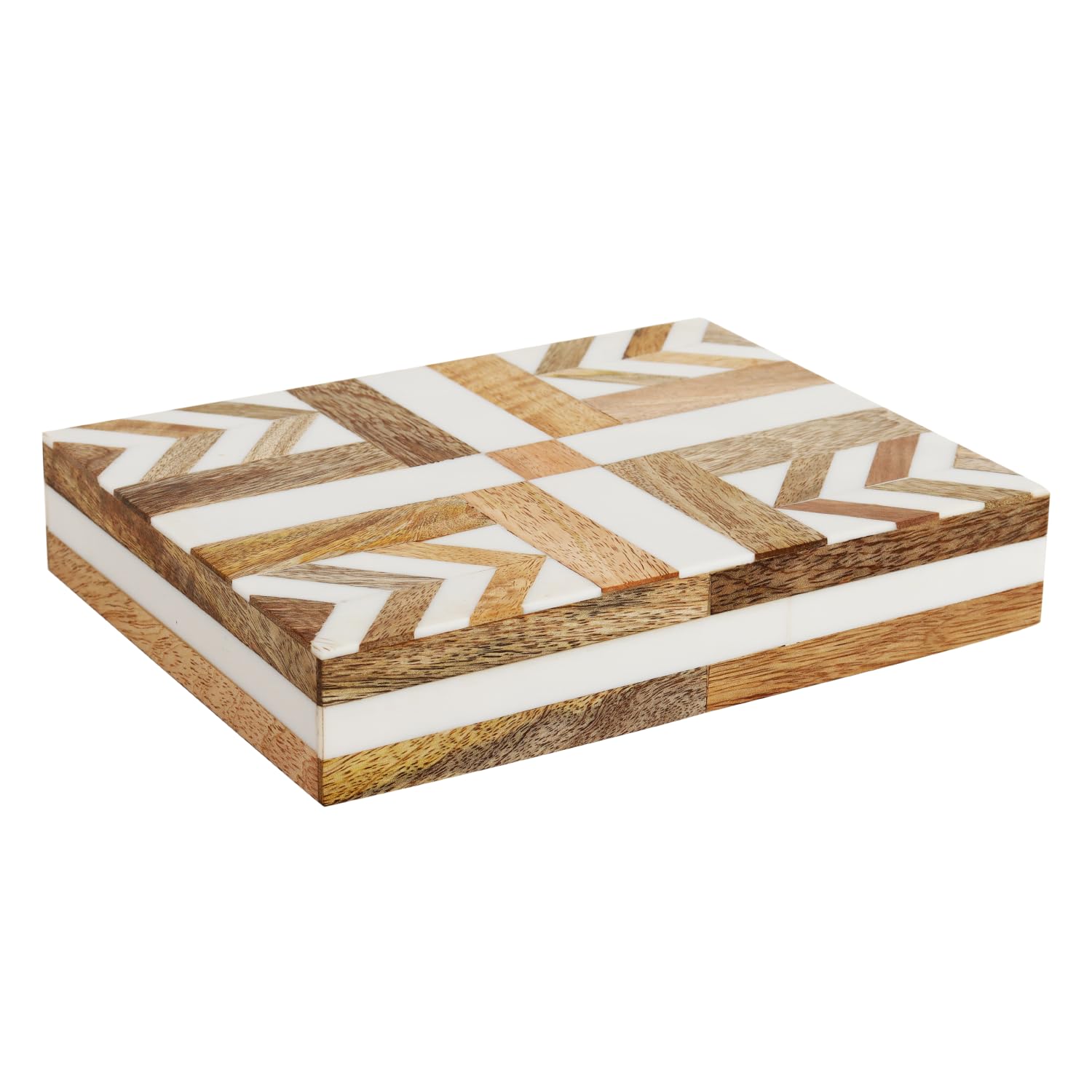 Photo 1 of *** DIFFERENT DESIGN**** Handicrafts Home Handmade Decorative Storage Box with Lid – Jewelry Organizer, Keepsake Holder & Gift Box, Patisserie Adorn Made with Resin Inlay, Wood & Pine MDF, cajas organizadoras8X6X1.5 inch