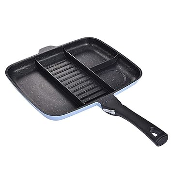 FELICIKK Sartén de Cocina médica Stone Fry Pan Sartén Profesional de ...