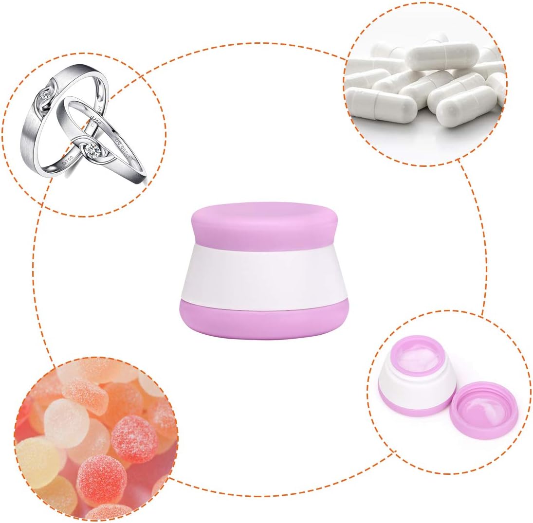 5 Pack Travel Containers, TSA Approved 20ml Leakproof Silicone Cream Jars Squeezable Portable Soft Travel Bottles for Shampoo Conditioner Lotion Face Hand Body Cream Toiletries - Image 4