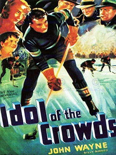 MOVIE FILM IDOL CROWDS JOHN WAYNE DUKE ICE HOCKEY DRAMA ART PRINT POSTER BB6631B
