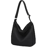 AMXNX Canvas Tote Bag for Women Casual Hobo Crossbody Shoulder Bag Large Purse Messenger Bag with Zipper Travel Work