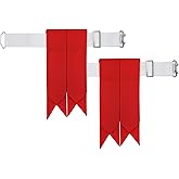 Kilt Emporium Adjustable Kilt Flashes for Men - Heavy Buckle, Plain & Tartan