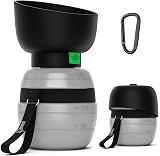 Pecute Dog Water Bottle 350ml Lightweight Portable Water Dispenser Grey