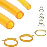 SSFOLPFEE Premium TPU Fuel Line Kit 3 Sizes (3mm ID/5mm OD, 5mm ID/8mm OD, 6mm ID/9mm OD), 6.6ft Each, with 12 Steel Clamps, Universal Gas Diesel Fuel Hose for Lawn Mower Chainsaw Small Engines