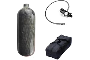 PAUTACA DOT 98ci/4500psi carbon fiber tank system，Paintball HPA PCP Tank HPA Scuba Cylinder Paintball PCP HPA Air tank with 5/8-18UNF thread dual gauge Valve