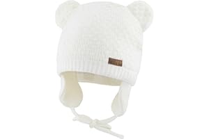 Bestjybt Baby Hat Cute Bear Infant Toddler Earflap Fleece Lined Beanie Warm Caps for Fall Winter