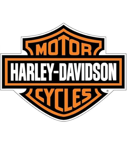 Harley-Davidson Decal, Orange Bar & Shield Logo, X-Large 29 x 37