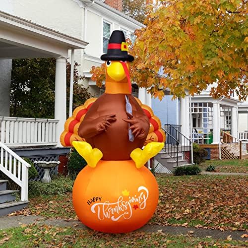 8Ft Inflatable Turkey Thanksgiving Inflatable Decorations Blow Up