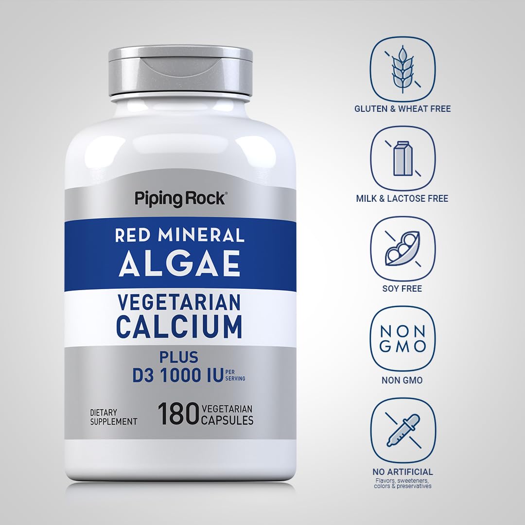Mua Piping Rock Red Mineral Algae | Vegetarian Calcium | 180 Capsules ...