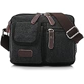 Collsants Small Vintage Canvas Crossbody Purse Travel Shoulder Bags Messenger Satchel Bag