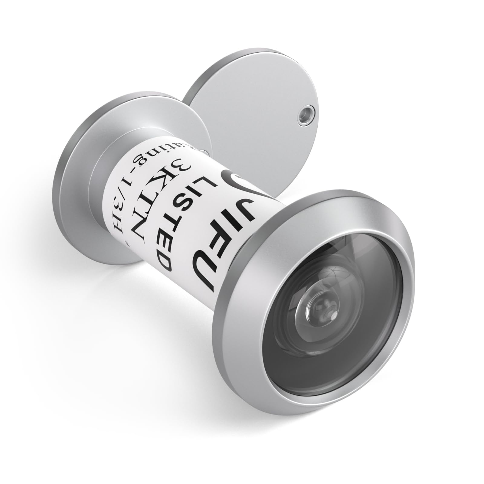 Bwintech 1 Pcs UL Listed Fire Proof Door viewer,Solid Brass 200 Degree,14mm Diameter 35-60mm Length, Matt Chrome Finishing,with viewer Cover