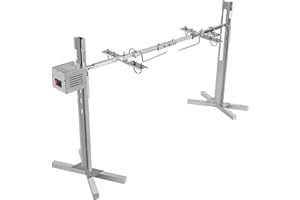 LSYSGSB 53"" Outdoor Electric Rotisserie Grill Kit, 88LBS Pig Spit Rotisserie Grill, 25W Rotatable Motor BBQ Rotisserie Kit, Height Adjustable Spit Roaster Stand for Roasting Pig Lamb