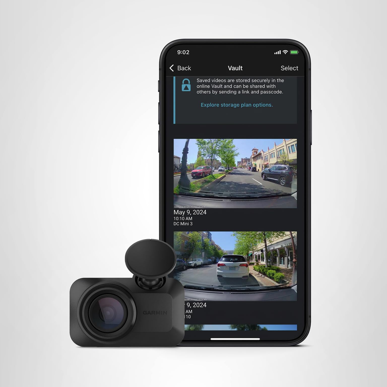 Garmin Dash Cam? Mini 3, Ultracompact 1080p HD Dash Cam with a 140-degree Field of View, Built in Clarity? Polarizer, Voice Controlled, Automatic Recording