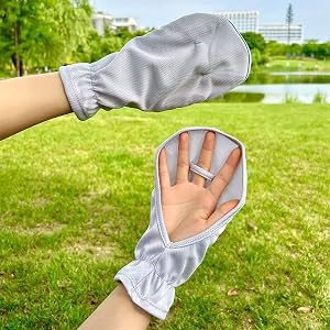 1 Pair Short Sun Protection Gloves for Women, UV Blocking Fingerless Cooling Gloves