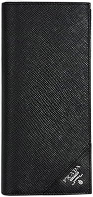 Amazon アウトレット品 プラダ 財布 2mv6 Prada メンズ ファスナー長札 長財布 小銭入れ付き サッフィアノ メタル Nero ネロ カーフブラック 並行輸入品 財布