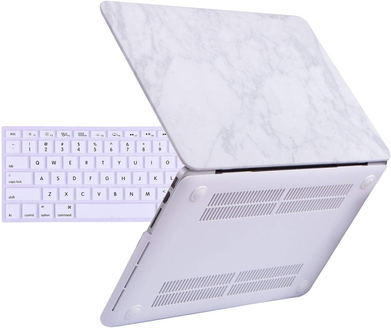 Case With Keyboard Skin For 13 Inch Macbook Pro Retina No Cd Rom 12 15 Lightweight Hardshell Protective Cover Fits Old Macbook Pro 13 Models A1425 A1502 Marble White Price In Uae Amazon Uae Kanbkam