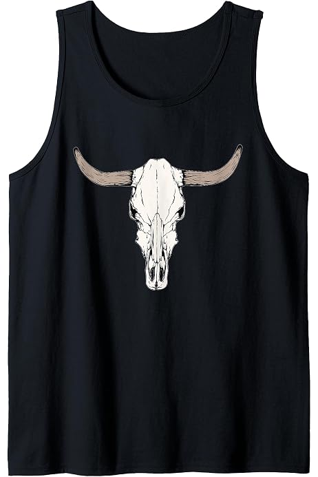 bull skull tank top