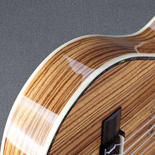 Rubin RT102 All Zebrawood Mirror Polished Thin Body 26" Tenor Acoustic