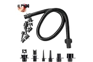 meiguihai Paddle Board Pump Adapter Hose, Removable Air Hose Kit with 6 Air Nozzles, for Inflatable Boats, Rafts, Kayak, Floa