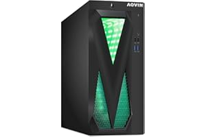 AQVIN InfinityLite Gaming PC Tower, Intel Core I7 Processor up to 4.0Ghz, 32GB DDR4 RAM, 1TB SSD, RX 550 4GB GDDR5 HDMI GPU, 