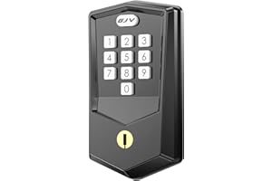 GJV GS3 Keyless Entry Door Lock with Keypad,Smart Locks Deadbolt for Front Door,Electronic Door Lock with Code,Door Lock with 2 Keys,Auto Lock,Easy Installation,Matte Black