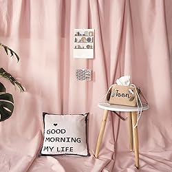 Dusty Rose Polyester Backdrop Curtains 2 Panels 5ft