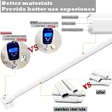 Venvemong 2Pcs Extendable Net Curtain Rods 50-80cm White with 6 Sticky Hooks view 3