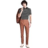 Tommy Hilfiger Mens Modern fit Dress Pants 40/32 Rust Brown Solid Linen