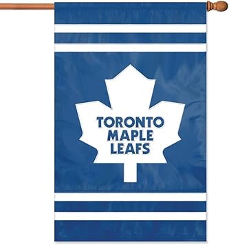 Amazon Com Nhl 2 Sided Applique Banner Flag Toronto Maple Leafs