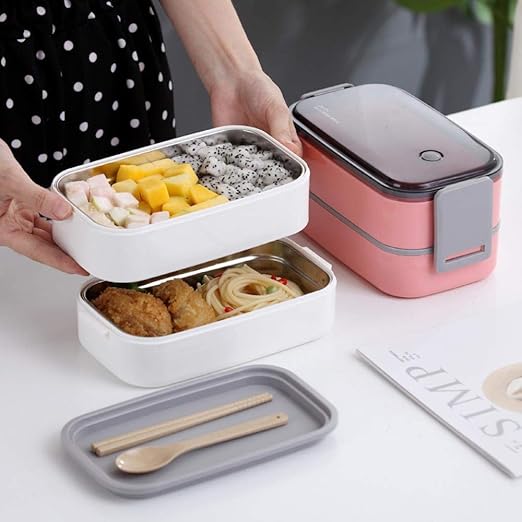 El almuerzo del paquete de comida para nevera microondas de acero ...